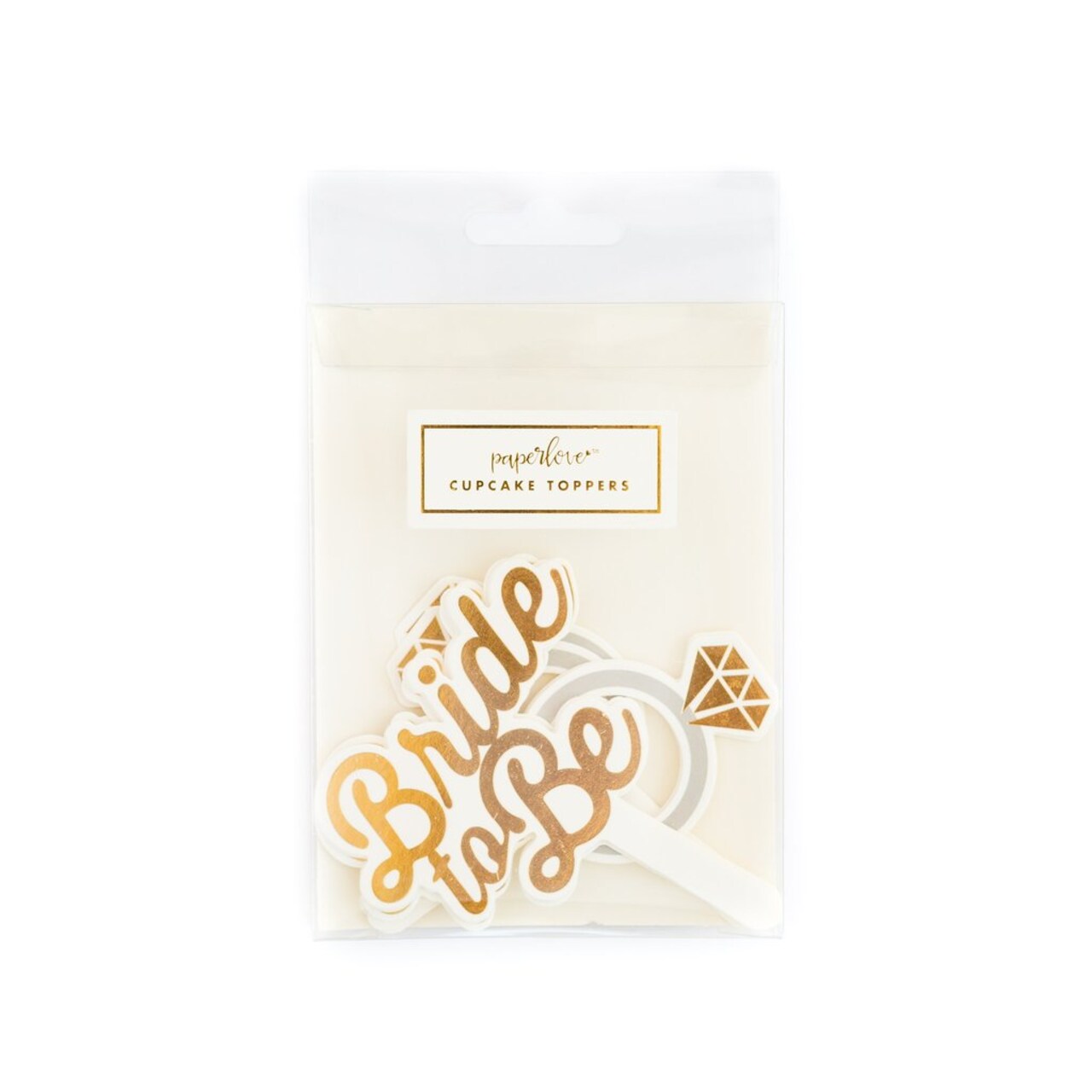 Bride to Be Cupcake Toppers – Gold Glitter Party Picks for Bridal Shower, Engagement & Bachelorette Decor